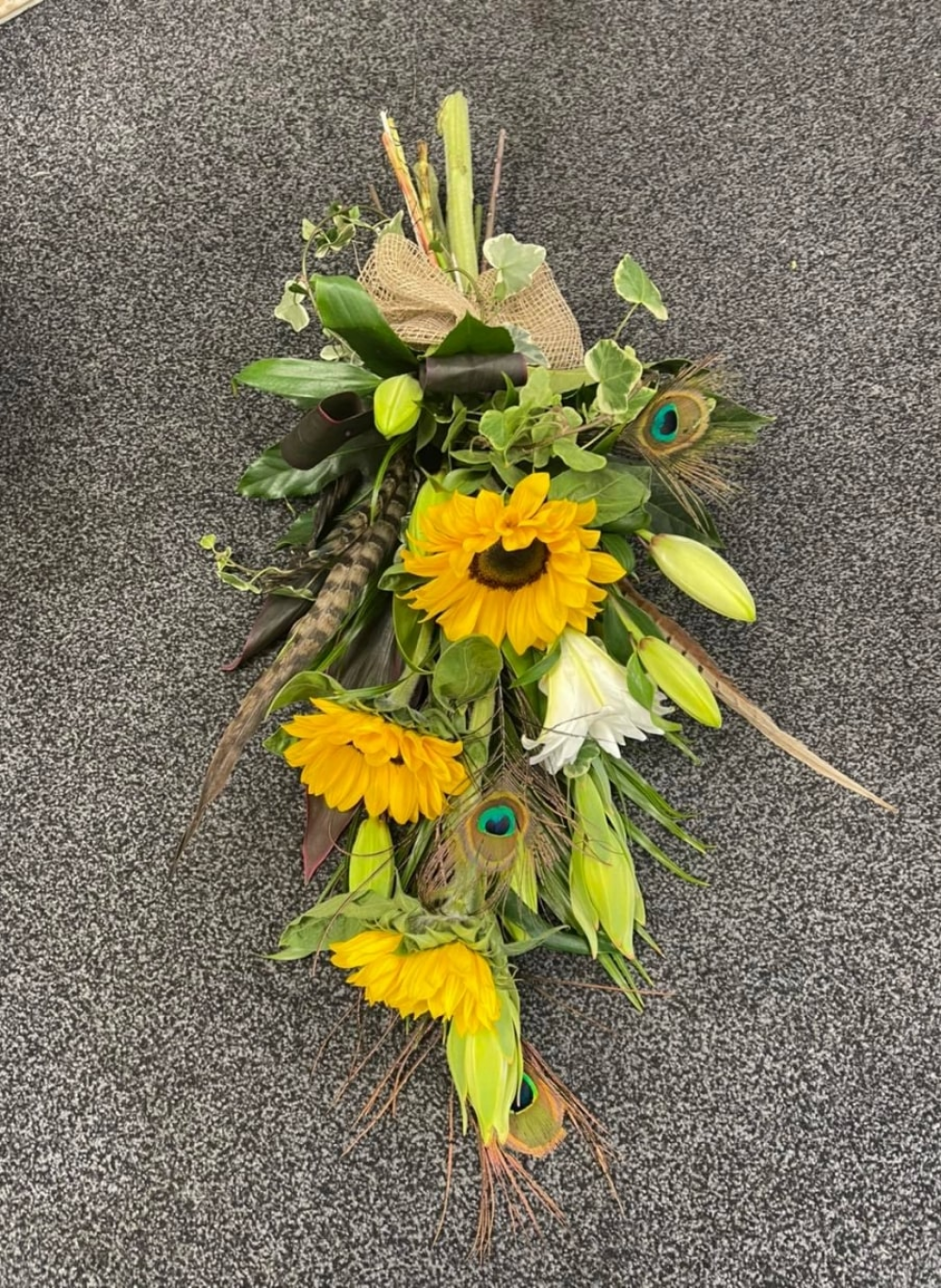 Funeral Flowers in Yellows